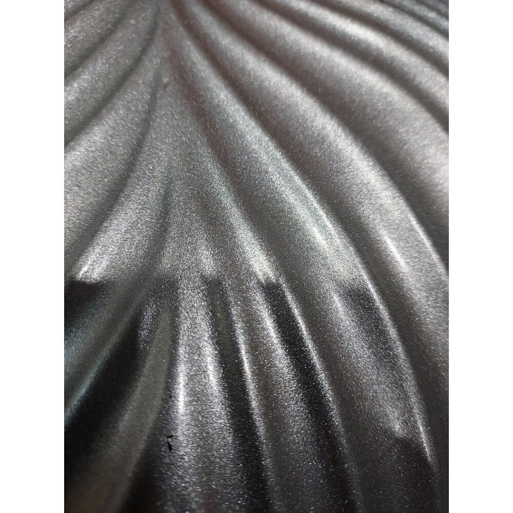 Bowl Akcam Gold Leaf Turkish Glass Holiday 13" x 12" x 3" Clear Silver Back - Picture 12 of 13